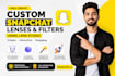 create custom snapchat lenses and filters using lens studio