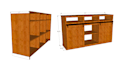 create woodworking plans and cut list for TV stands, wardrobes and cabinets