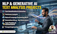 do text analysis, sentiment analysis, nlp, generative ai projects using p
