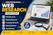 do professional web research, internet research, and data collection