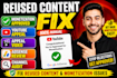 review youtube channel, reused content, repetitive content and monetization