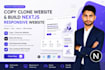 copy clone website and build nextjs responsive website