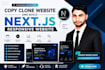 copy clone website and build nextjs responsive website