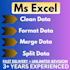 do ms excel data cleaning and formatting, splitting, sorting and filtering