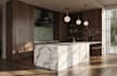 design a modern kitchen layout with custom cabinets and 3d visualization