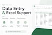 excell data entry and spreadsheet tasks