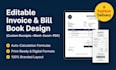 create, make, design and editable custom invoice, receipt, bill book