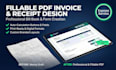 create, design and make fillable invoice, receipt, bill book pdf