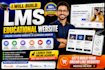 build lms educational website online course website education, elearning website