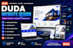 design develop redesign website and landing page using duda website builder