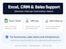 manage excel tasks, CRM data and sales support