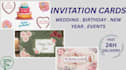 design custom wedding and birthday invitation