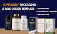 design premium vitamin label, supplement packaging and box design
