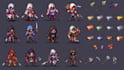 make pixel art character sprite sheet 2d pixel animation game art character