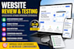 do website review, website testing, website usability for your website or app