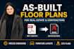 draw precise as built floor plans for real estate and contractors