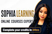 do sophia learning, studycom, straighterline, purdue global, assigned tasks