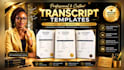 design professional college, high school, and university transcript templates