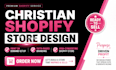 design and redesign christian shopify store shopify website pod store setup