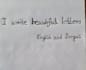 write english and bengali handwritten notes