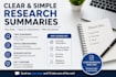 do research and write a summary
