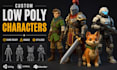 custom 3d low poly character, stylized character model for game and 3d printing