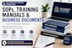 create sops training manuals and business documents