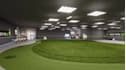 design indoor putting course,golf simulation,sports facility interior,3d layout