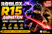 create roblox r15 animation, combat, emotes and cutscenes