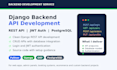 develop rest API and backend features using django