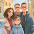 draw family portrait illustration