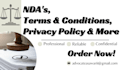 write ndas, terms and conditions, privacy policy etc