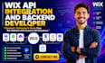 do wix velo custom code, API integration, backend development and automation