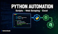 write a python script to automate tasks, scrape web data or process excel