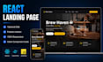 build responsive react vite landing page using tailwind CSS