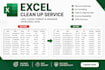 clean, format, merge, spilt excel data