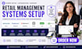 setup retail management systems epicor brightpearl lightspeed square vend ncr