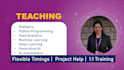 teach python, ai, machine learning, and data science