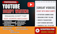 do script writing youtube scripts screenwriting video script screenplay for you