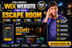 create a wix website for your escape room