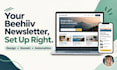 set up and design your beehiiv newsletter, landing page and custom domain