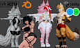 create custom vrchat avatar, vrchat 3d model, anime furry vrchat avatar rigging