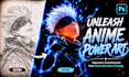 draw your anime or game character with cinematic neon glow art