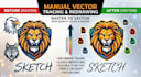 do professional manual vector tracing