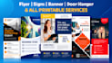 do professional business flyer, signs, banner and all printable services