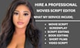 edit and format professional screenplays movie scripts and TV series