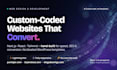 design and develop a custom coded website or landing page