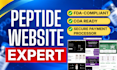 build fda compliant peptide website, research peptide, ecommerce peptide store