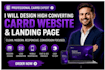 design a high converting carrd website and carrd landing page