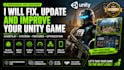 develop, fix, update and improve your unity game professionally